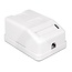 Uitvoerdoos met afsluitcover | voor 1 Keystone module | wit