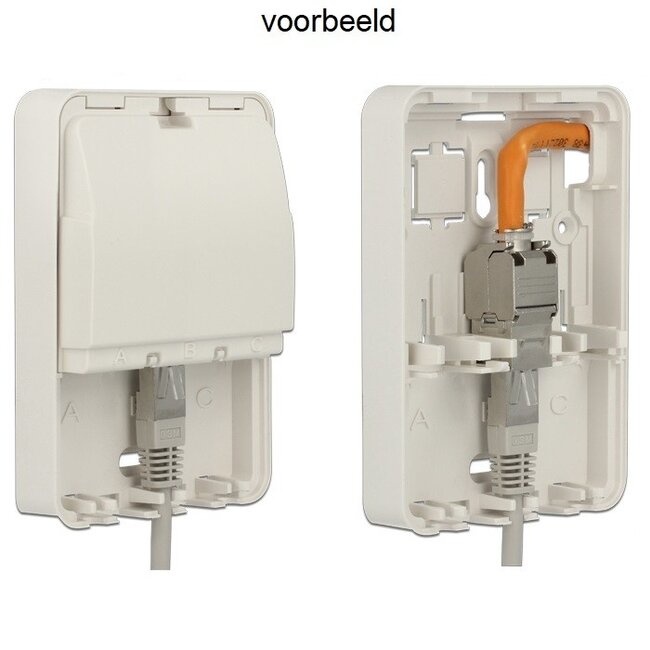 Afsluitbare uitvoerdoos | voor 3 Keystone modules | wit