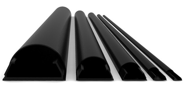 Premium aluminium kabelgoot - 110 x 1,8 cm / zwart | Multibrackets