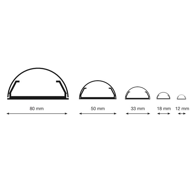 Premium aluminium kabelgoot - 110 x 1,8 cm / zilver