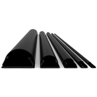 Cavus Premium aluminium kabelgoot - 110 x 3,3 cm / zwart