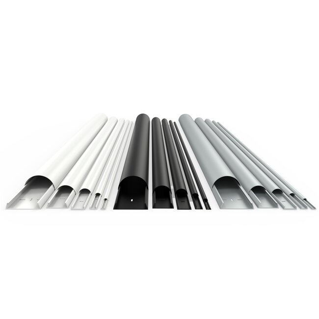 Premium aluminium kabelgoot - 110 x 5 cm / wit