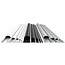 Premium aluminium kabelgoot - 160 x 1,2 cm / zwart (6 stuks)