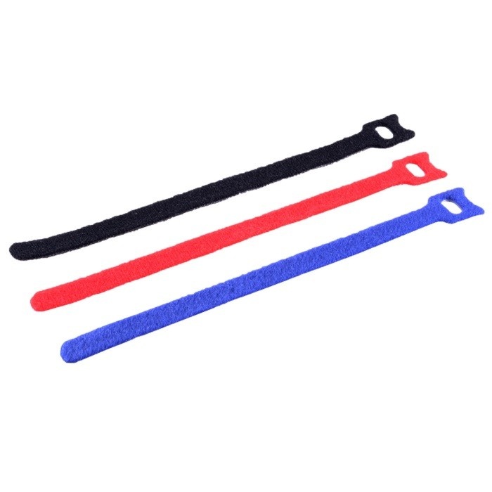 Klittenband kabelbinders 200 x 11mm / diverse kleuren (12 stuks) | S-Impuls