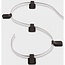 Klittenband kabelbinders met plakstrip / wit (10 stuks)