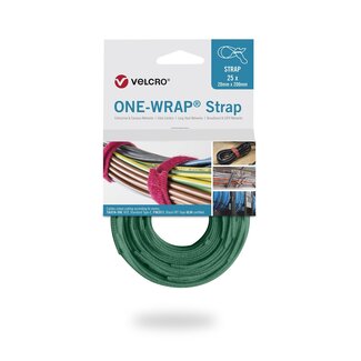 Velcro Velcro One-Wrap klittenband kabelbinders 200 x 12mm / groen (25 stuks)