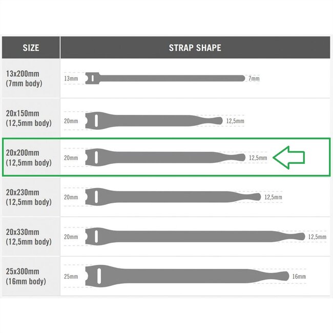 Velcro One-Wrap klittenband kabelbinders 200 x 12mm / paars (25 stuks)