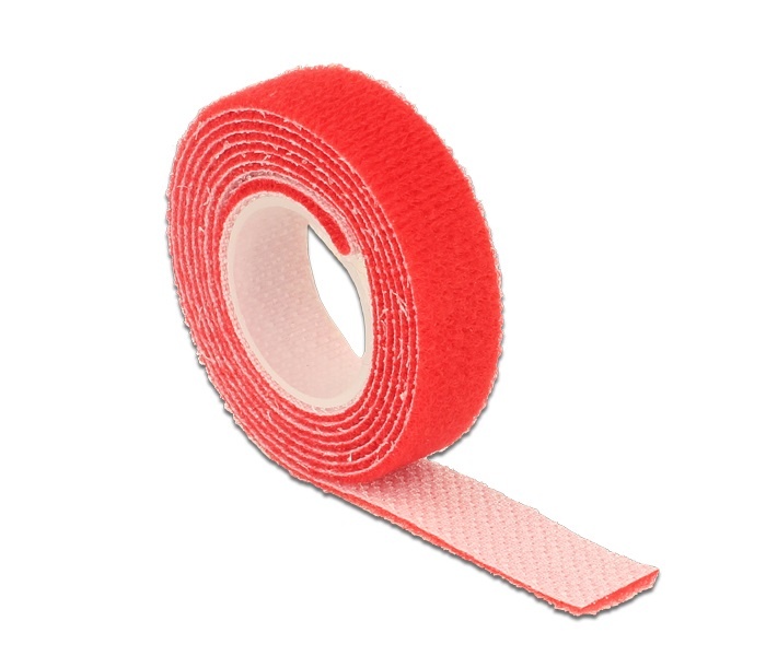 Klittenband rol 13mm / rood (1 meter) | DeLOCK