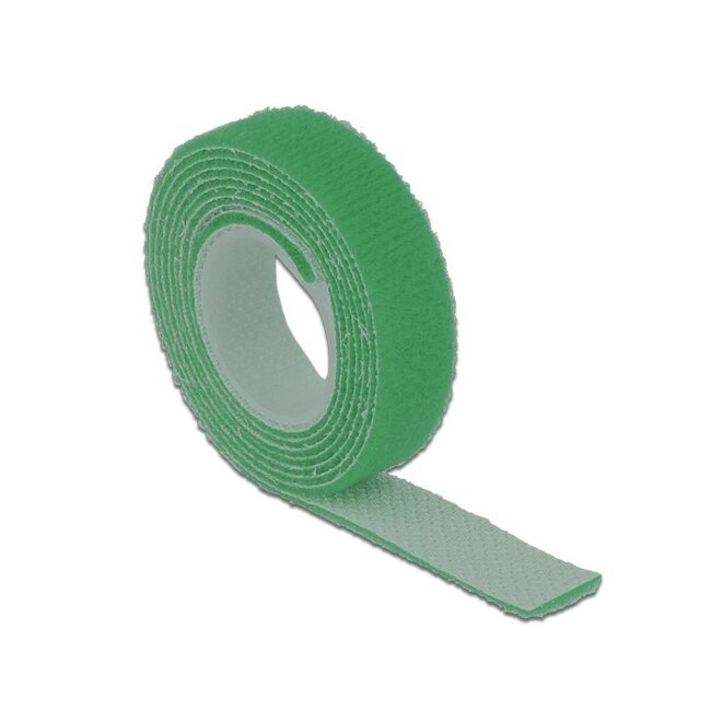 Klittenband rol 13mm / groen (1 meter)