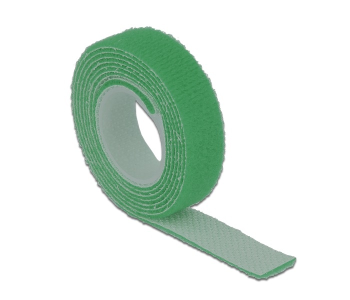 Klittenband rol 13mm / groen (1 meter) | DeLOCK