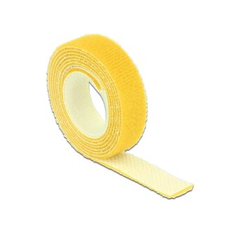 DeLOCK Klittenband rol 13mm / geel (1 meter)