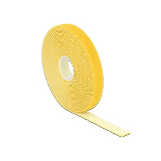 DeLOCK Klittenband rol 13mm / geel (5 meter)