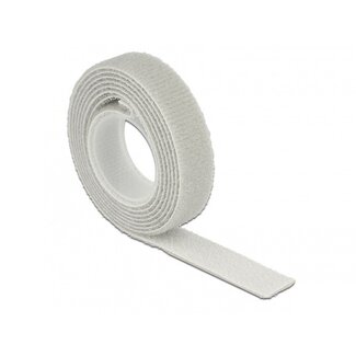 DeLOCK Klittenband rol 13mm / grijs (1 meter)