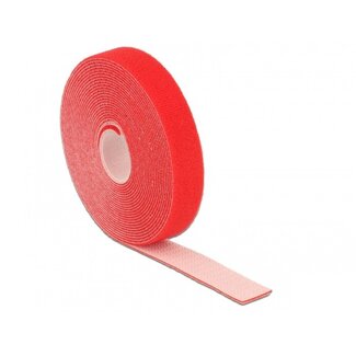 DeLOCK Klittenband rol 20mm / rood (5 meter)