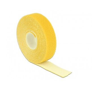 DeLOCK Klittenband rol 20mm / geel (3 meter)