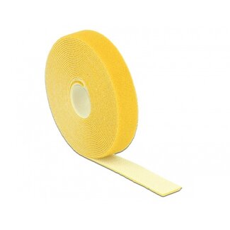 DeLOCK Klittenband rol 20mm / geel (5 meter)