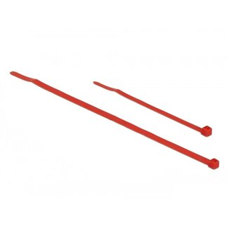 Transmedia Tie-wraps 100 x 2,5mm / rood (25 stuks) + 200 x 3,5mm / rood (25 stuks)