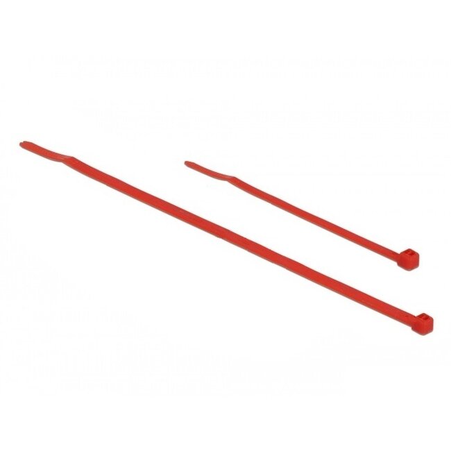 Tie-wraps 100 x 2,5mm / rood (25 stuks) + 200 x 3,5mm / rood (25 stuks)