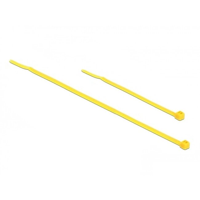 Tie-wraps 100 x 2,5mm / geel (25 stuks) + 200 x 3,5mm / geel (25 stuks)