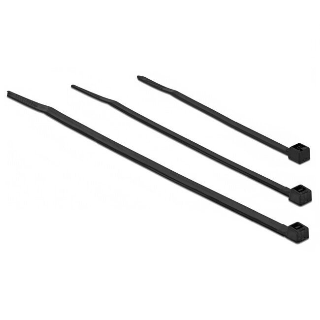 Tie-wraps 100/150 x 2,5mm / zwart (2x 30 stuks) + 200 x 3,5mm / zwart (25 stuks) - UV resistent