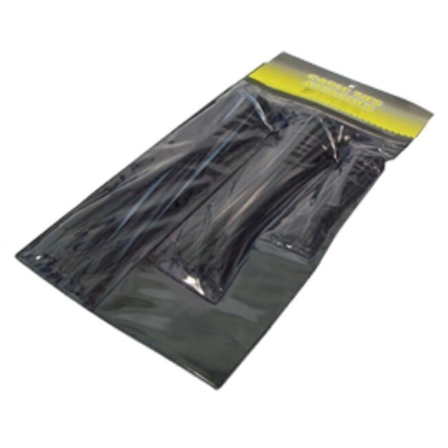 Tie-wraps 100/150 x 2,5mm / zwart (2x 30 stuks) + 200 x 3,5mm / zwart (25 stuks) - UV resistent
