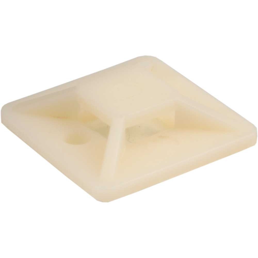 Zelfklevende houders voor Tie-wraps tot 10mm breed / 40 x 40mm / transparant (10 stuks) | InLine