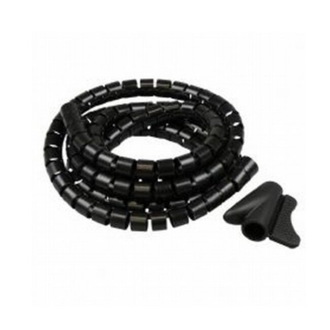 Cable eater kabelslang met rijgtool - 16 mm / 2m / zwart