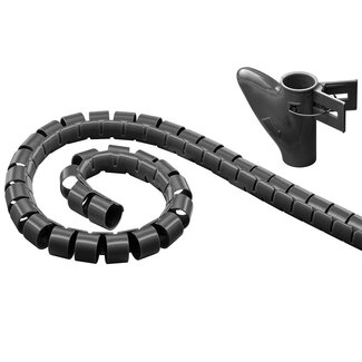 Goobay Cable eater kabelslang met rijgtool - 20 mm / 2,5m / zwart