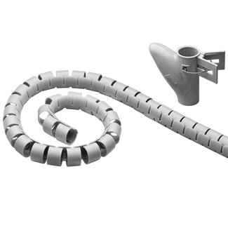 Goobay Cable eater kabelslang met rijgtool - 20 mm / 2,5m / grijs