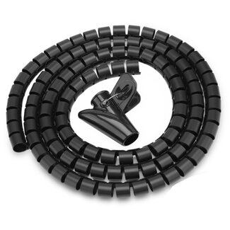 Coretek Cable eater kabelslang met rijgtool - 28 mm / 1,5m / zwart