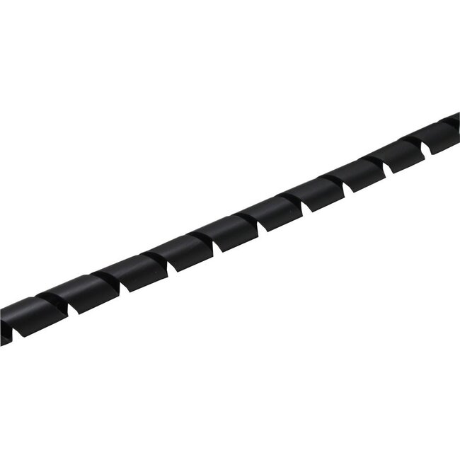 Spiraalband kabelslang - 10mm / 10m / zwart