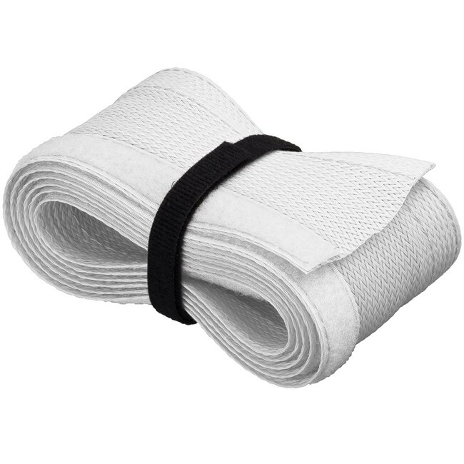 Goobay polyester kabelsleeve met klittenband sluiting - 20-40mm / wit - 1,8 meter