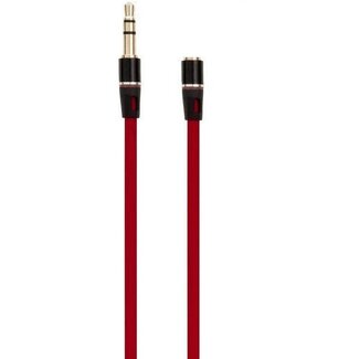 J&S Supply 3,5mm Jack verlengkabel - rood - 1,2 meter