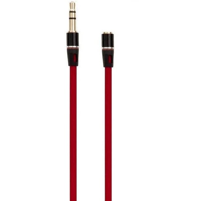 3,5mm Jack verlengkabel - rood - 1,2 meter