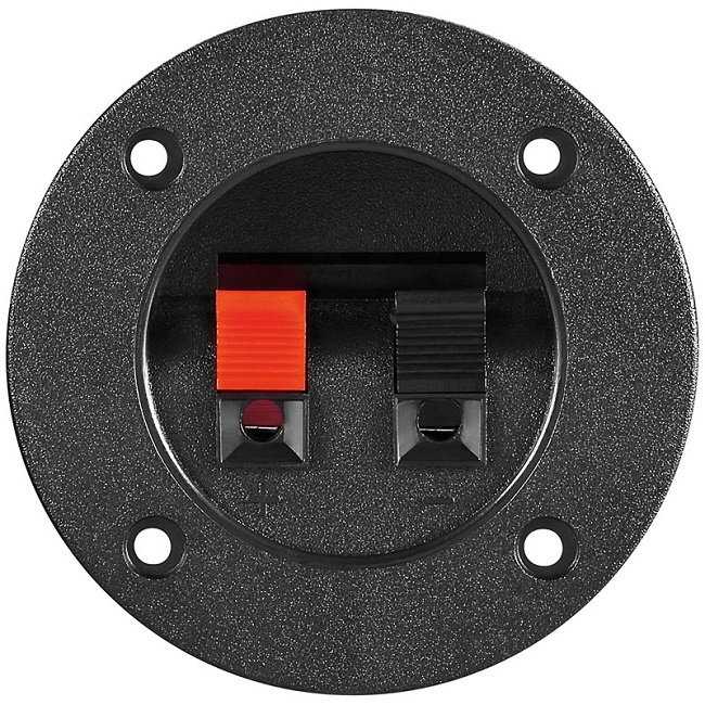 Luidspreker Terminal - 2-polig - Rond - Zwart/Rood
