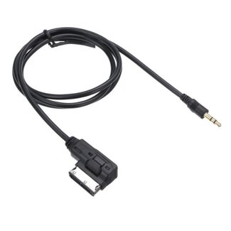 Coretek 3,5mm Jack Aux AMI interface adapter voor Audi, Volkswagen, Skoda en Seat - 1 meter