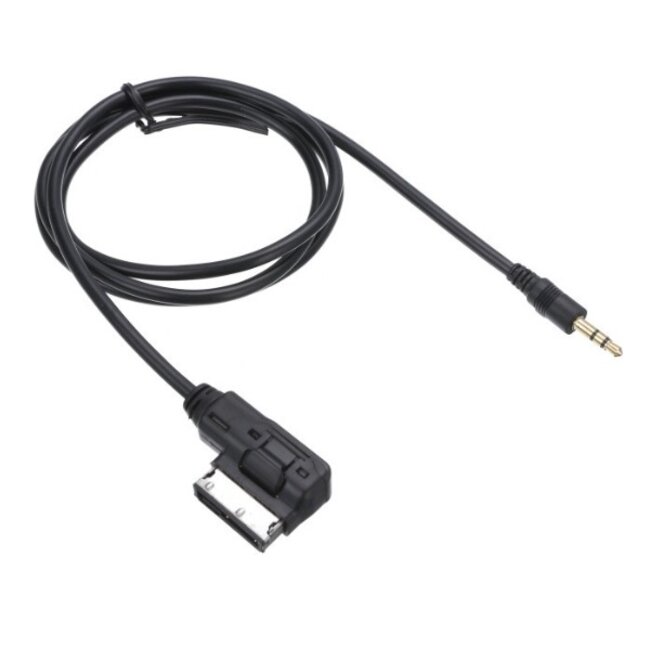 3,5mm Jack Aux AMI interface adapter voor Audi, Volkswagen, Skoda en Seat - 1 meter