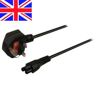 Cablexpert UK Stroomkabel met C5 plug - zwart - 1,8 meter
