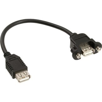 InLine USB2.0 - USB-A adapter met montagemogelijkheid - 0,20 meter