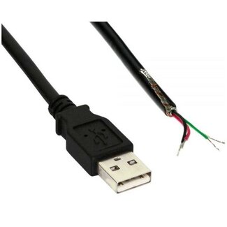 InLine USB2.0 - USB-A (m) - open eind - 2 meter
