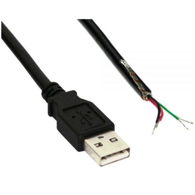 USB2.0 - USB-A (m) - open eind - 2 meter