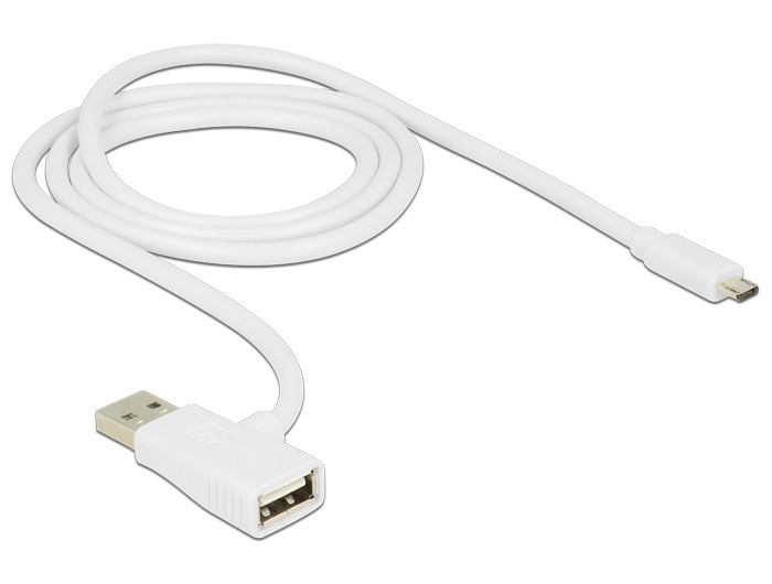 Delock Schnellladekabel USB 2.0 A Stecker > Buchse + Micro USB 2.0 Ste