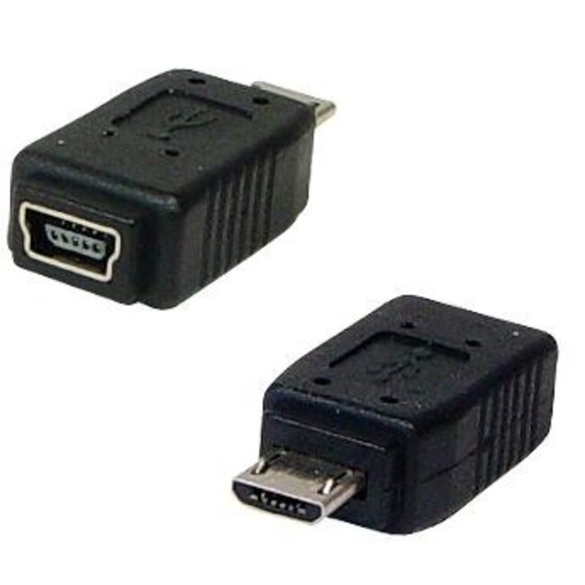 USB mini 5p vrouwelijk - USB micro B mannelijk adapter