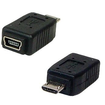 LogiLink LogiLink AU0010. Aansluiting 1: Micro USB, Aansluiting 2: Mini USB, Contact geleider materiaal: Nikkel. Kleur van het product: Zwart