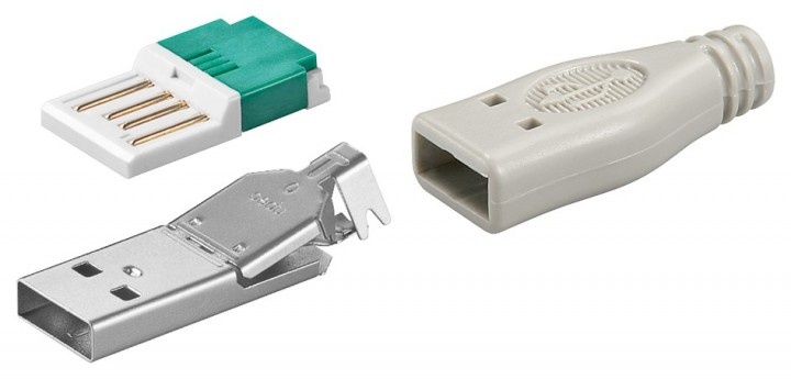 Goobay USB 2.0 stekker Male - Toolless - Gereedschap loos bevestigen - 1 stuks