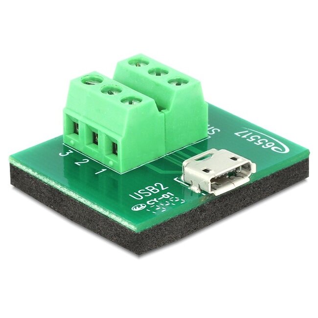 Schroefbare USB Micro B connector (v)