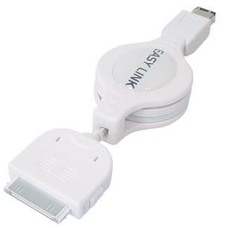 MaxTrack Uittrekbare iPod - FireWire 400 6pins kabel - 1,2 meter