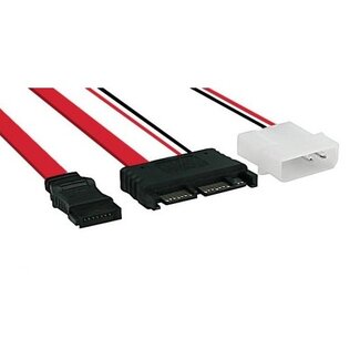 InLine InLine Micro-SATA 16pins naar Molex 3,3V/5V + SATA 7pins - 0,50 meter