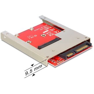 DeLOCK SATA 22-pins > mSATA converter met 2,5'' frame