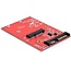 SATA 22-pins > mSATA converter met 2,5'' frame